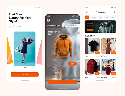 Fashion E-Commerce App Redesign app cleanui design dribbbleshot ecommercedesign fashionapp fashionstore graphic design lightmode luxuryfashion minimaldesign mobileapp modernui onlineshopping productshowcase retailapp shoppingapp trendydesign ui