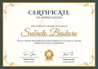 Certificated branding canva certificate design illustration template