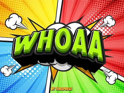 WHOAA branding carton children comic design display font font gaming kids movie poster youtube