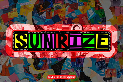 SUNRIZE branding design display font font game gaming movie music poster posters youtube