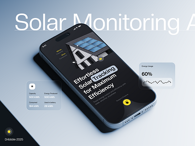 Solar Panel Monitoring App app design app ui eco friendly energy mobile app monitoring solar app solar energy solar power sustainable technology ui uiux