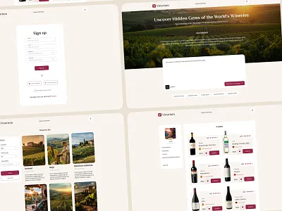 Wine Web Search Service. Vinorium ai design e commerce search ui ux web website wine