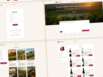 Wine Web Search Service. Vinorium ai design e commerce search ui ux web website wine