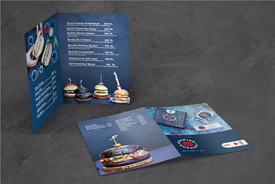 Menu Design for Premium Burger branding brochure design graphic design illustration menu vector