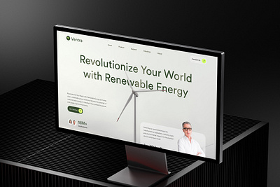 Ventra - Renewable energy landing page animation branding graphic design landingpage motion graphics ui uiux ventra website