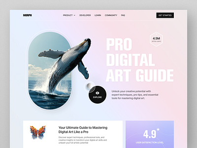 MORPH - Website Design ai ai art art digital art digitalartguide freepik logo midjourney pro art ui uidesign uiux website website design