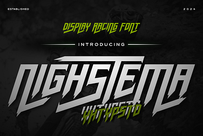 Nighstema - Display Racing Font banners extreme sport headlines mountain bike posters racing font sport sport font surfer tournament