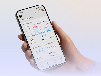 Mobile App for Fitness & Wellness Monitoring clean design dashboard design data visualization design fitness app habit tracker health track healthtracker mobile app design modern design sport app ui user experience design user interface design ux