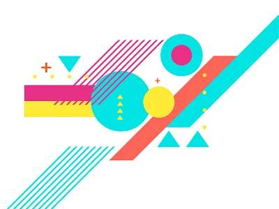 Happy Shapes art color happy shapes spring sun vector