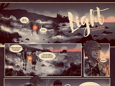 Light comics ghost light lighthouse shore short story