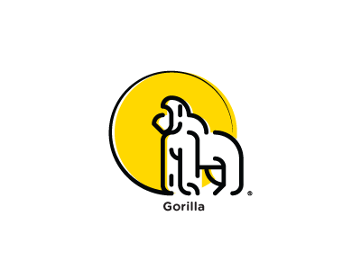 30 days with ANIMALS / Gorilla animals black construction days gorilla icon logo monkey pictogram usarek wild