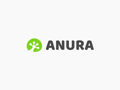 Concept logo webdevelopment agency anura brand concept frog logo mark