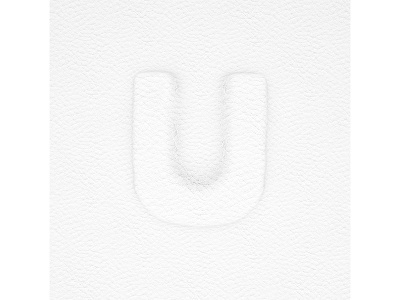 'u' for 36 days of type 36 days of type 4d cinema design ferranhead font leather organic typography u