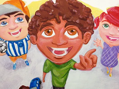 Kids. [WIP] colors comics illustration painting tradicional wip