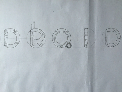 Droid BB-8 Star Wars Hand Lettering WIP bb 8 bb8 droid hand lettering handlettering lettering star wars