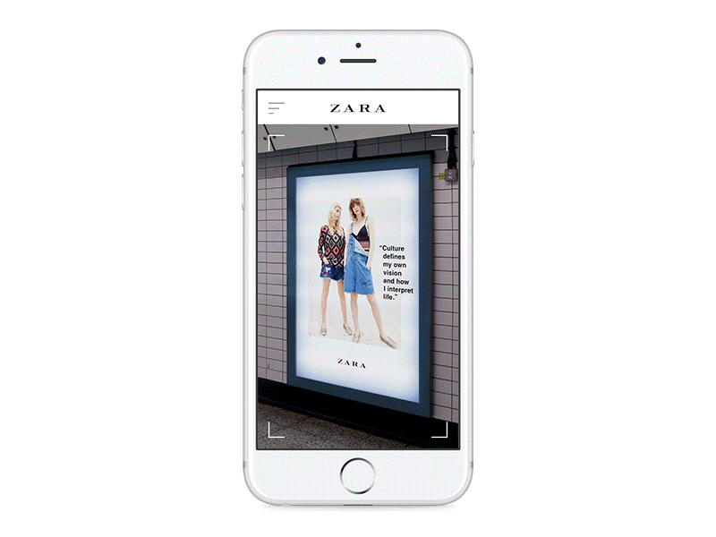 Fashion Scanner Concept animation fashion gif m commerce principle scan shop zara