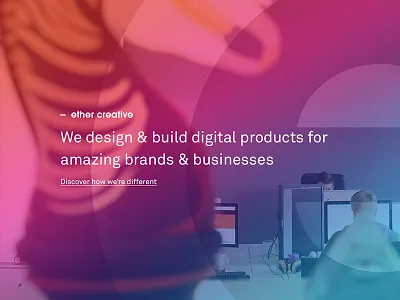 The same but different agency design gradient something blue something borrowed something new something old website