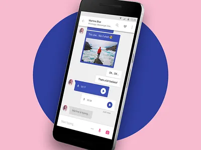 Messaging app chat maeterial design messages messenger whatsapp