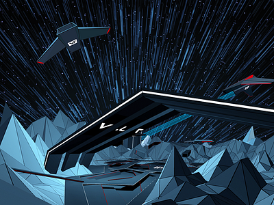 Spacework for Mac 3d app game lowpoly mac space tron vector