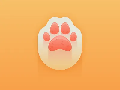 Hi-five paw magnet paw sticker