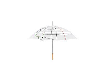 all lines lead to the square color grid identity line neon pattern public space umbrella