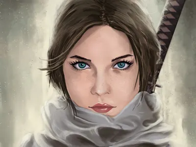 Sasha character design girl warrior