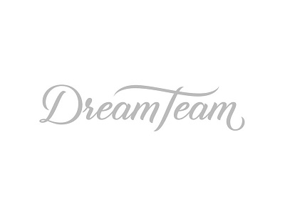 Dreamteam Logotype branding custom dream italic logo logotype script team type typography