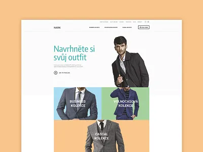 Homepage concept design fashion minimal outfit webdesign website