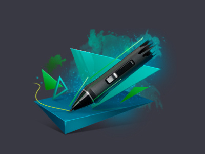Painting teaser icon illustration painting pen sqdesign teaser wacom
