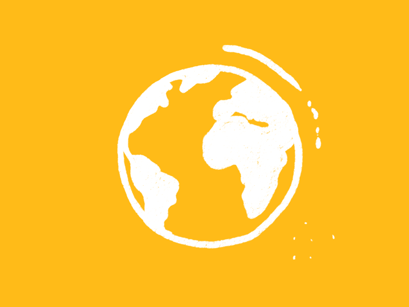 Around The World animation cel animation earth handdrawn icon world