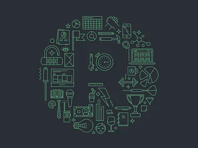 Bits n' Pieces illustration lines r shirt tools