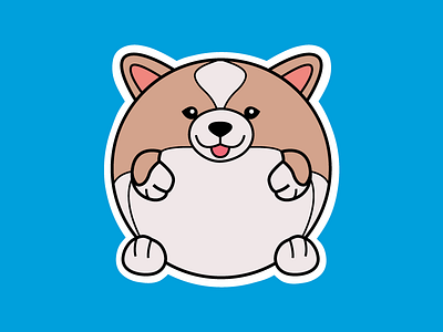 Waffles illustration sticker
