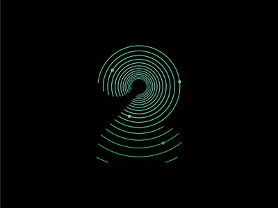 2 2 design dribbble gradient identity logo logomark monogram radar type typography