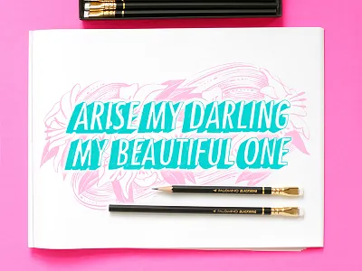 Arise calligraphy chalkboard hand lettering illustration lettering modern calligraphy workspace