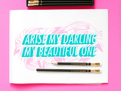 Arise calligraphy chalkboard hand lettering illustration lettering modern calligraphy workspace