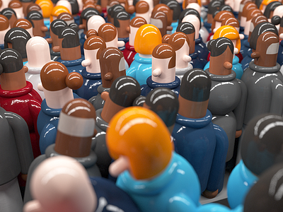 Squeeze Peeps c4d cg characters cinema 4d render shiny train squeeze