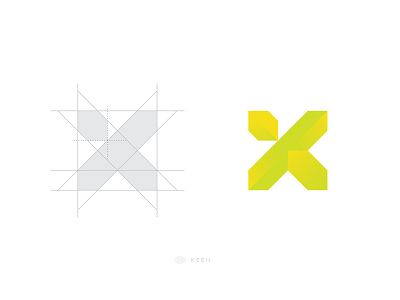 KEEN adobe brand branding concept construction gradient illustrator logo mark minimal simple vector