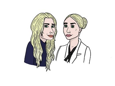 Olsen ashley drawing fashion mary kate olsen photoshop