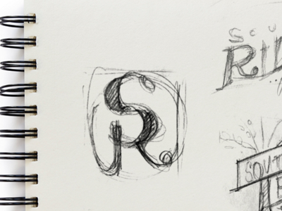 Sketches for Southern Ridge Farm Logo farming logo monogram sketch