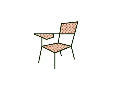 Schooldesk chair desk education halftone illustration illustrator mono school