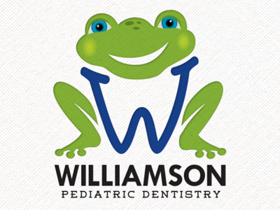 Williamson Pediatric Dentistry Logo Design dentist frog w