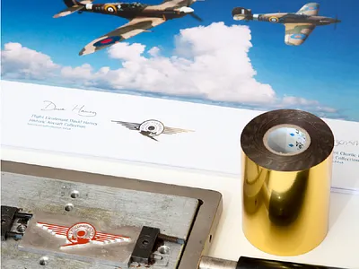 Foil Blocking aeroplane air airplane blocking foil gold mould plane spitfire