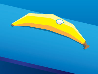 Banana banana illustrator lowpoly phallic vector wang yellow