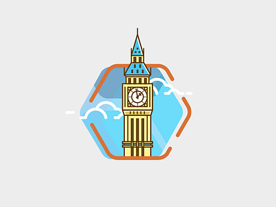 Big Ben big ben flat graphic illustration london