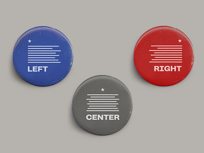 Political Alignment buttons campaign grotesk type promo