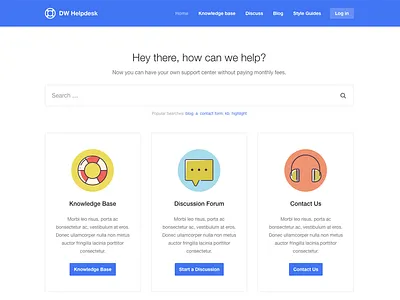 DW Helpdesk Theme Rebound designwall knowledge base question answer wordpress wp