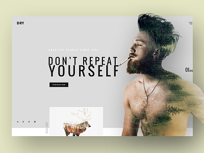 Hello Dribbblers! creative deer dry hello hipster repeat uiux web design