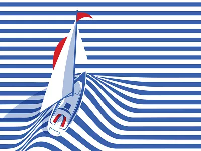 Float with me blue boat dolce red stripes
