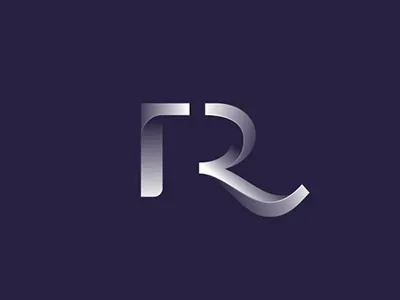 r 2 2 business design gradients identity logo metall monogramm r work