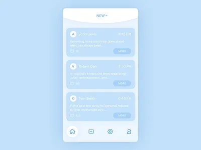 App Concept android app interface ios mobile phone profile tabbar tabs ui ux